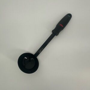 OXO NYLON PLASTIC DEEP LONG BLACK LADLE COOKING SERVING SOUP UTENSIL
